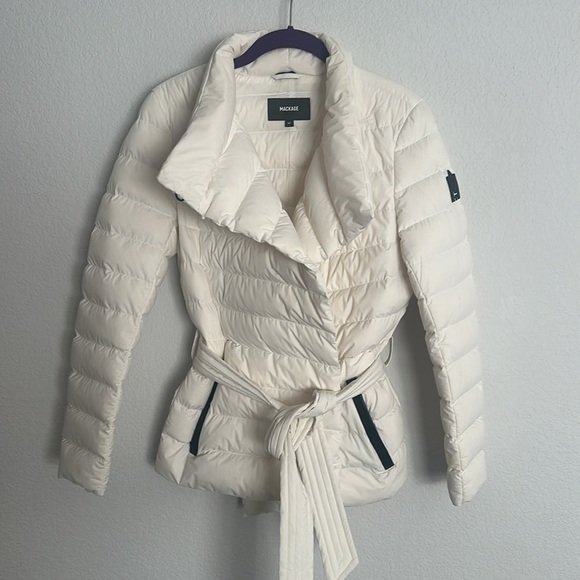 Mackage Jackets & Blazers - GORGEOUS MACKAGE goose down white wrap jacket S